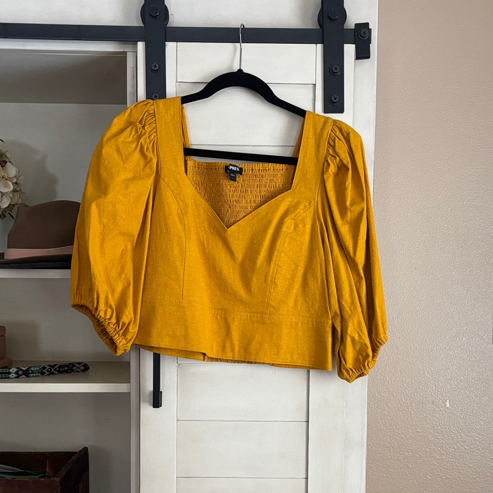 Express Mustard Yellow Women's Blouse